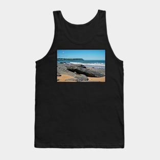 Coastal Scenery Of Large Rocks On Sandy Beach Tank Top